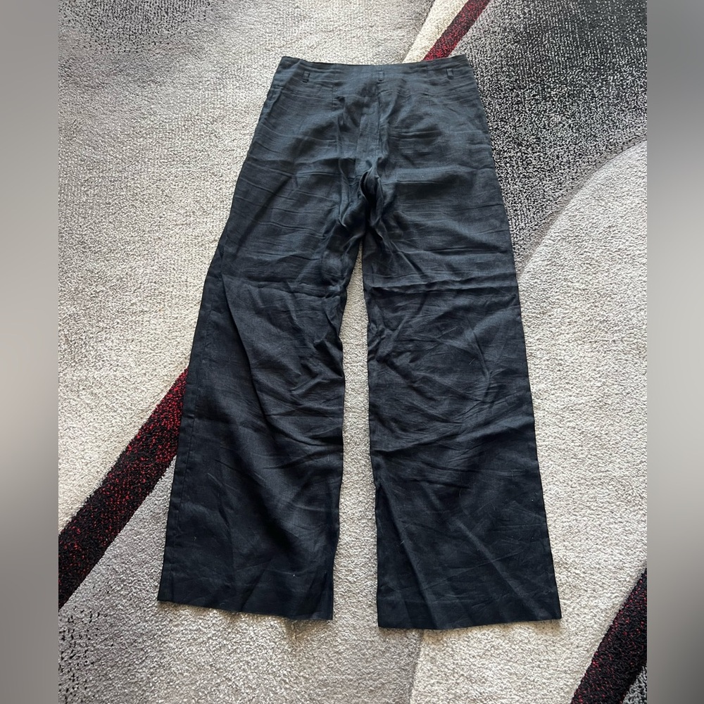 H&M Black Wide Leg Linen Pants - Picture 3 of 4